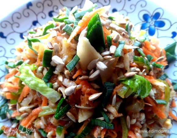 Сверху можно посыпать ещё мелким пореем.