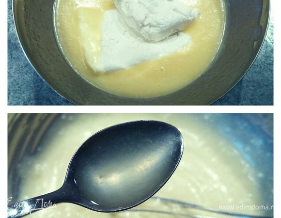Добавить творог, сок лимона и соль, перемешать.