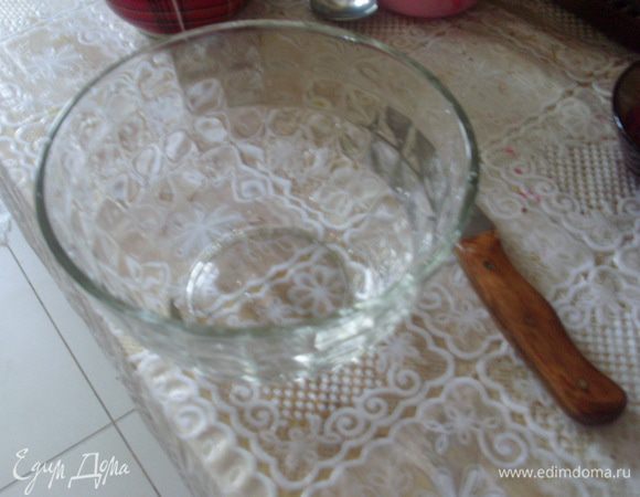 Заморозить форму, в которой будем готовить (в следующий раз попробую в силиконовой).