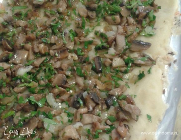 выравниваем начинку по поверхности.