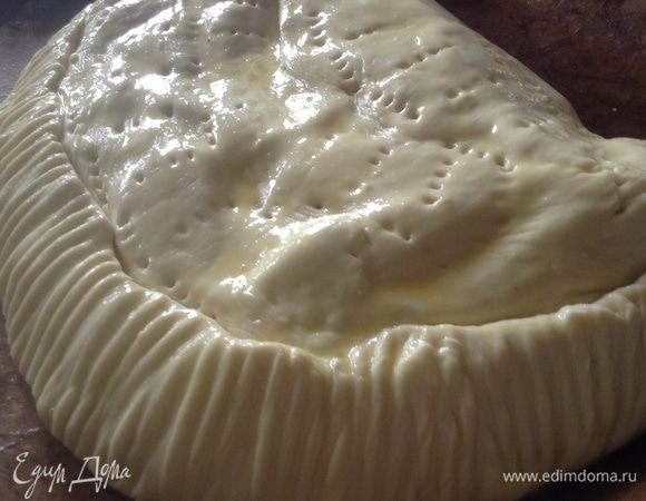 Наколоть вилкой и смазать поверхность яйцом.