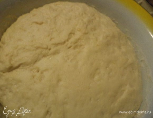 В большую миску налить тёплое молоко, всыпать дрожжи, тщательно размешать деревянной ложкой.
Сливочное масло растопить и остудить до тёплого состояния.
В молоко добавить соль, сахар, ванильный сахар, яйцо, остывшее растопленное масло, тщательно перемешать.
Добавить просеянную муку и замесить мягкое, нелипнущее к рукам тесто.
Накрыть тесто полотенцем и оставить на 30 минут. 
Вот как оно у меня поднялось за это время!