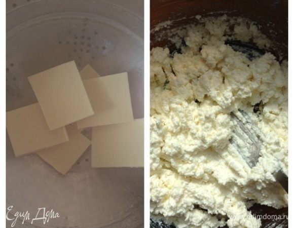 Шоколад наломаем и растопим на водяной бане, добавим сливочное масло, тщательно перемешаем. Набухший желатин подогреем до полного растворения, не доводя до кипения. Соединим его с шоколадом.
Творог (у меня 9%) разотрем с сахаром, ванилином и 1 ст. л. кокосовой стружки, вольем в него шоколадно-желатиновую смесь и тщательно перемешаем.