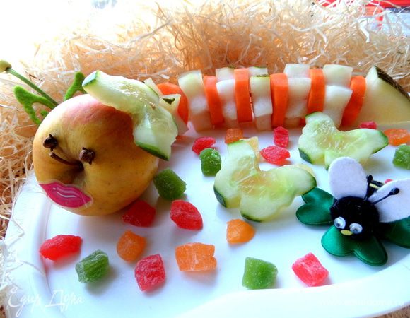 Малыши съедят с удовольствием дыню и полезную морковку тоже. )))