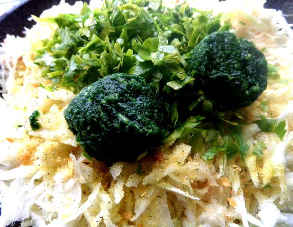 Два шарика шпината...