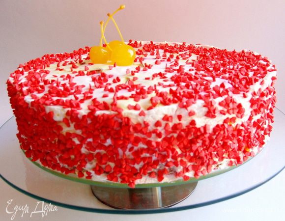 Освободить от формы и пленки и украсить.