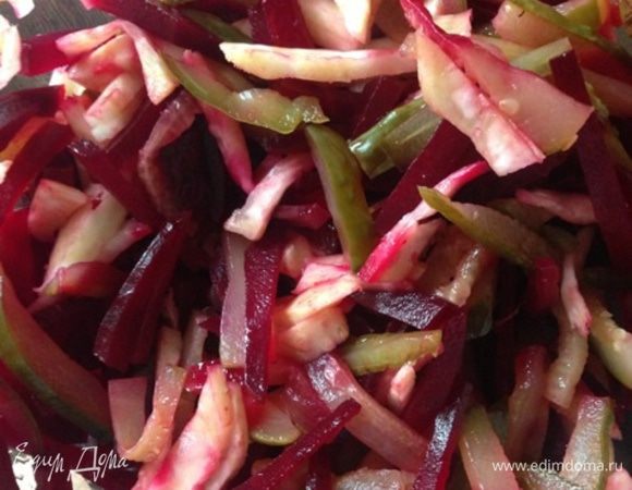 Овощи перемешать.