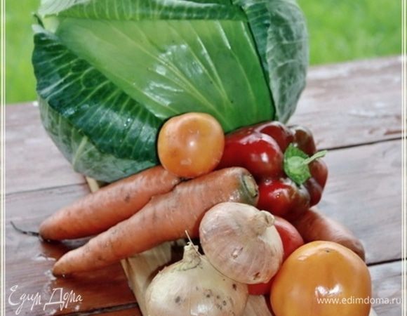 И, если следовать рецепту, то понадобится нам еще набор овощей.
