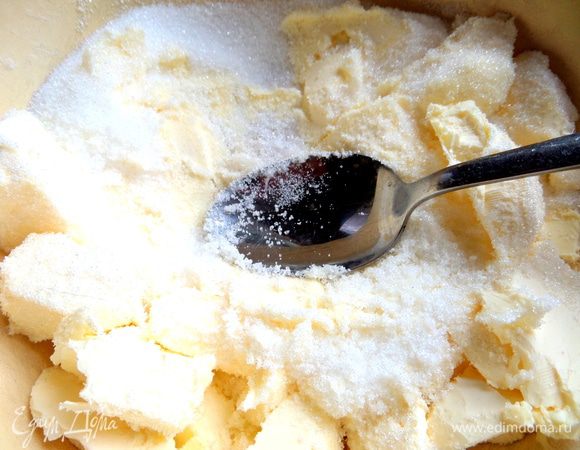 Растереть ложкой.