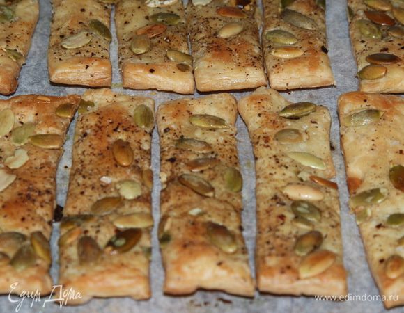 Пока готовился дрессинг - испеклись палочки.