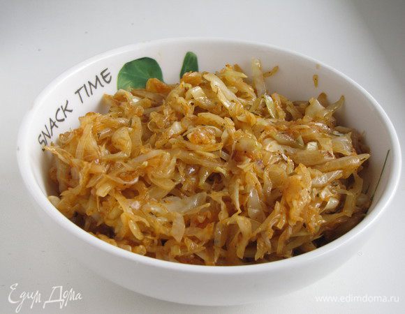 Выложить начинку в тарелку и остудить.