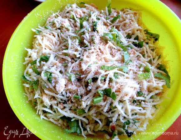 Перемешать рукой штрейзель.