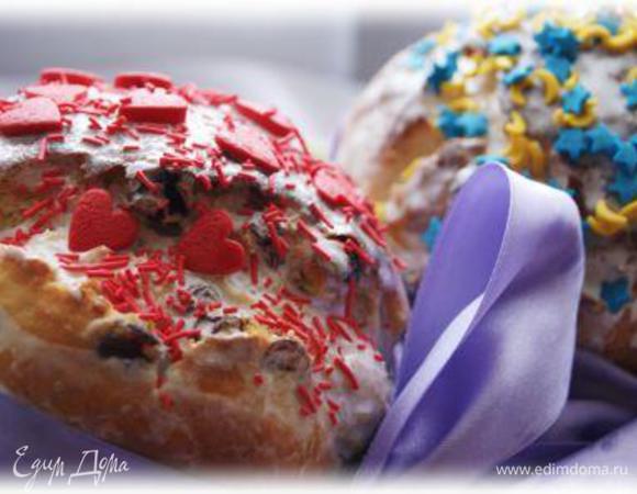 Готовые куличи украсить по желанию!