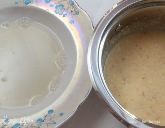 Добавить к этой смеси тёплый желатин, перемешать.