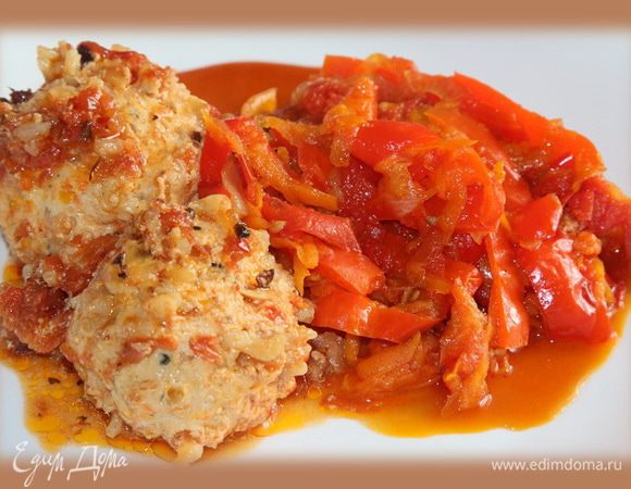 На гарнир я приготовила мое любимое закарпатское лечо. Все очень диетично и, тем не менее, сытно! Приятного аппетита! 