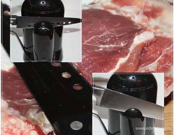 Вот оно как, коллеги. А не просто так … фарш в лепешке. И еще, как некоторые «знатоки» утверждают, ссылаясь на национальные традиции и колорит, фарш должен быть приготовлен «через верблюда». Ну, типа мясо изрублять зубами этой животины, а для сочности…, в общем как-то вот так.

Ну, а коли сказано, что мясо должно быть пусть мелко, НО нарублено, то будем, во-первых, точить ножи. Вот такой агрегат. По секрету скажу … там у него, агрегата этого, с другой стороны консервооткрывательная машина есть. А с этой, обращенной к нам – точилка. Правильная или неправильная – судить не буду. Но ножи точит исправно и главное дело – быстро.
