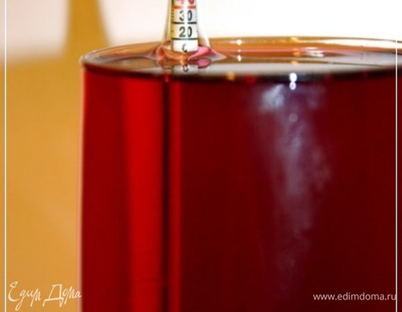 Вот тут я…, в общем, решил крепость измерить. Пока спиртометр нашел по аптекам – раз десять вспотел. И вес такой гордый определи, что крепость не превышает и десяти градусов. 
А потом один мой знакомый друг, химик он, мне очееень тактично объяснил, что спиртометр – суть ареометр, и правильно замеряет он плотность чистой водно – спиртовой смеси. А в наливочке моей и сок вишневый и сахар добавился. И никакого, не то что правильного значения не получится, а даже более менее приближенного к истинному не будет.
Так что – фотография то есть, а вот крепости напитка не определено.
