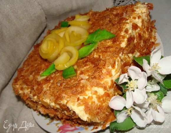 На утро торт пропитанный, слоеный, ароматный....М_М_М-необычайно вкусный!!!