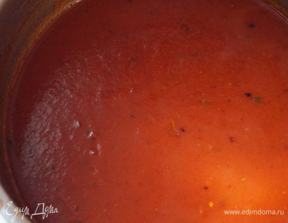 Увариваем соус до густого состояния минут 20.