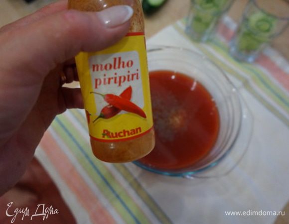 Острый соус пири-пири (или табаско) 8 капель.