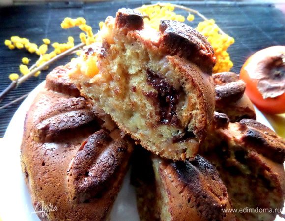 А вот и кусочек с лавой из шоколада в центре)))))