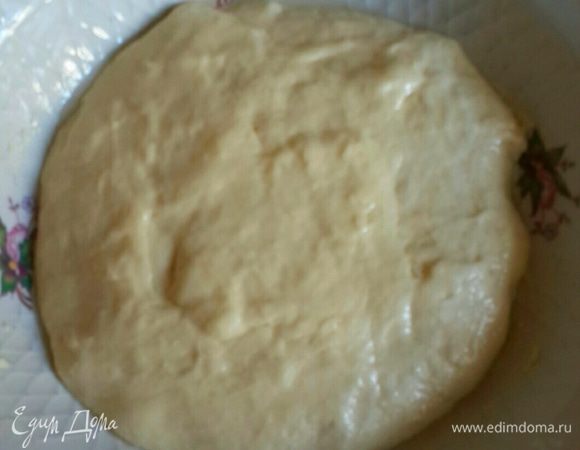 Муку, дрожжи,соль и воду смешиваем в одной посудине. Я мешала в пластиковой большой миске ложкой металлической. Но когда я потрогала тесто руками.. оно прилипло. Я смазала ложку и руки маслом для  удобного замеса.  Тесто у меня подходило и отдыхало 2 часа, но в оригенале за 1 час оно должно быть готово.