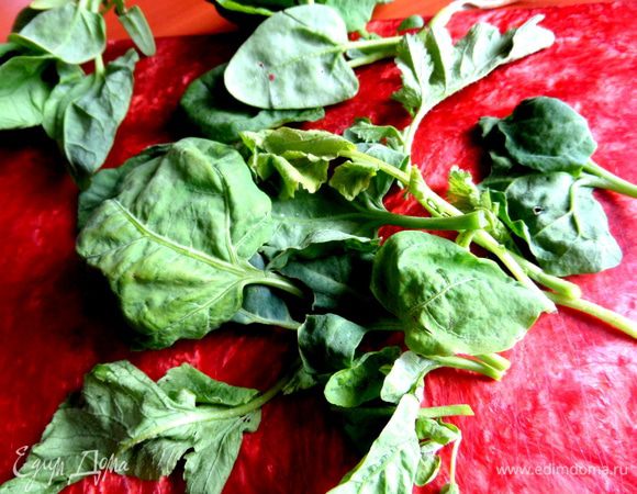 Для зелени использовала молодой шпинат и зелень редисочки!