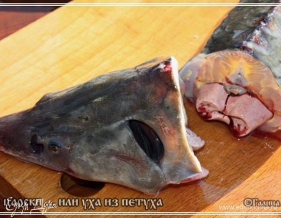 Отрезаем голову. Кстати, видите там из тушки … это вроде как печень. Я ее выбросил. Хотя, наверное, можно было и как-то по-другому использовать.