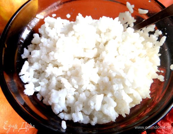 Рис у меня остался от гарнира,порция.