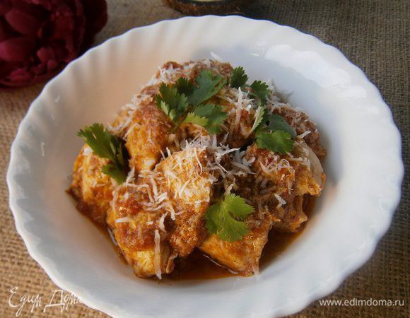 Перед подачей украсить кокосовой стружкой и зеленью кинзы.
ПРИЯТНОГО АППЕТИТА!!!
