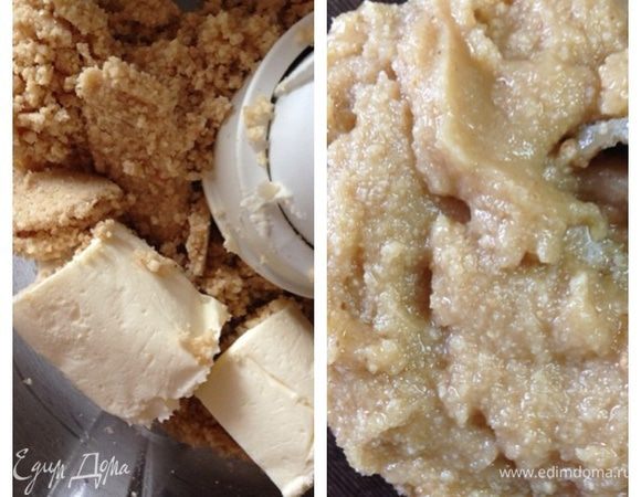 Затем размягченное сливочное масло. Хорошенько взбить до получения легкой и пушистой смеси.