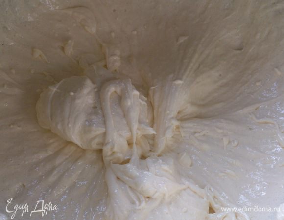 Получаем вот такую пышную белую массу.