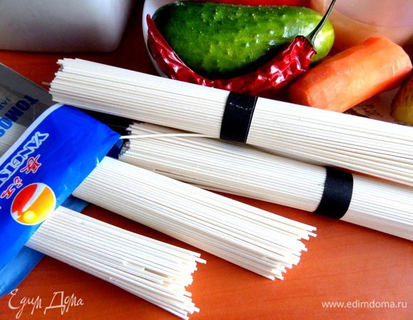 Вермишель разделена на пучки,каждый из которых весит 75 грамм.