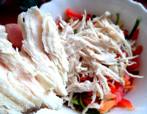 Грудку растрепать руками на волокна (так мне захотелось на этот раз!).