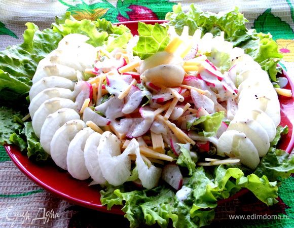 Хрустящий чудесный летний салатик готов!!!