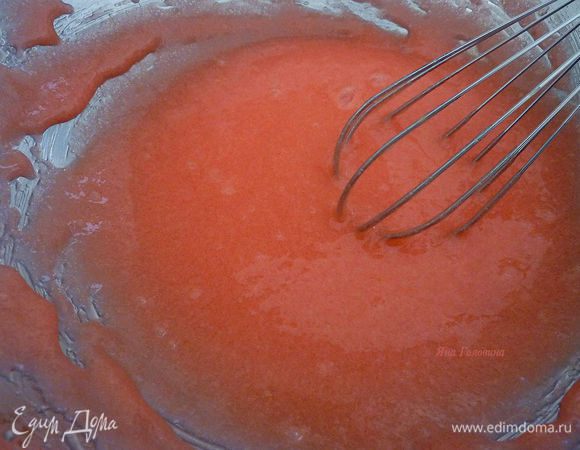 Добавить краситель и ваниль.
