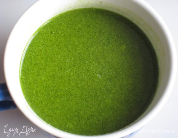 Добавить песто и её раз хорошо перемешать.