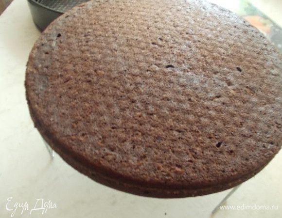 Выпекать при температуре 200С. 25-30 минут. Проверить готовность спичкой.Вынуть из формы очень аккуратно,так как он очень мягкий,остудить.