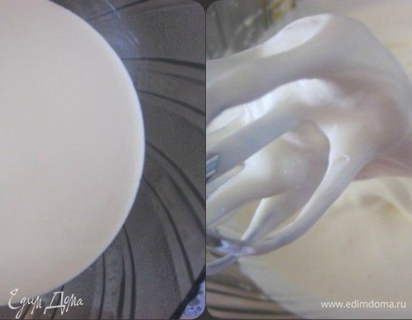 Сливки (самые жирные, у меня свежие, домашние) взбить до мягких пик.