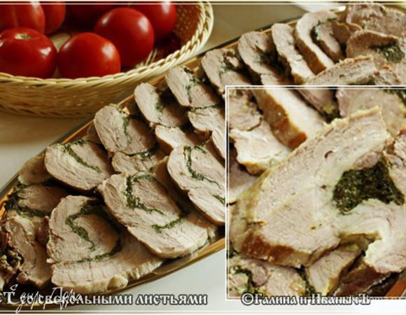 Очень получилось вкусно!!!
ВОТЬ!!!  А вы … - ботва!!! ботва!!!
Строго говоря, блюдо это – холодная закуска.
Поэтому. Охлаждаем и убираем в холодильник. А потом нарезаем ….

Ангела вам за трапезой!
