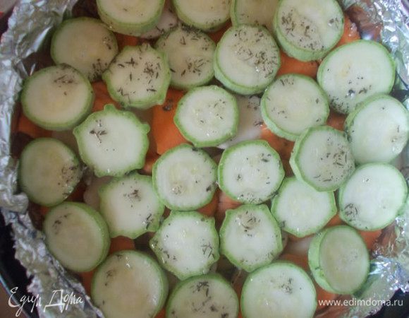 Затем кабачки...