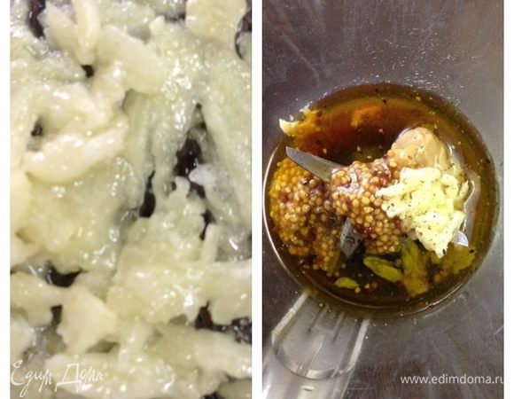 Приготовим заправку.
Чеснок поместим на разделочную доску, посыплем солью и боковой поверхностью ножа раздавливаем его до состояния пасты. 
Лучше для этого воспользоваться ступкой, но за неимением таковой и этот вариант сгодится!!