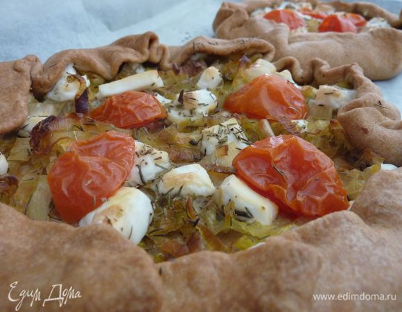 Очень рекомендую - Мини-галеты из цельнозерновой муки с луком-пореем, козьим сыром и кедровыми орехами - от Ла Ванда. 

http://www.edimdoma.ru/retsepty/65916-mini-galety-iz-tselnozernovoy-muki-s-lukom-poreem-kozim-syrom-i-kedrovymi-orehami

Очень вкусно !!! 