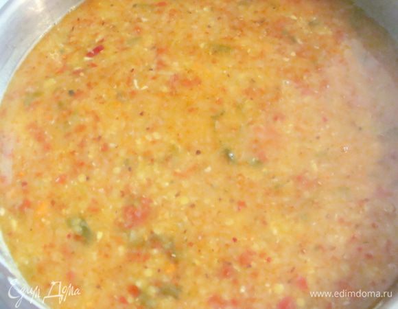 Вот! Моя любимая кастрюля на 9 литров))))
Суп получается довольно густой, можно контролировать густоту конечно и добавить водички, но жидким он не должен быть!