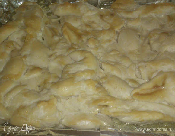 Курицу (можно с тем же успехом взять индейку) поджарить в духовке не до корки!!! У меня маленькие куриные филе, не даю продукту пропасть, а вообще очень вкусно, на мой взгляд, из куриных голеней и бедрышек. 