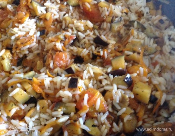 Добавить рис, все перемешать и выключить.