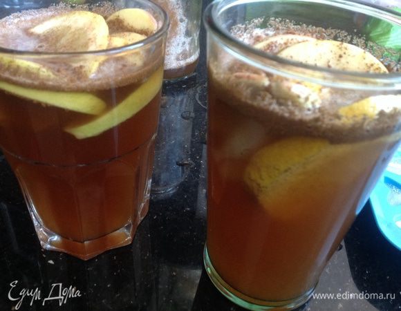 залейте соком с корицей и дайте 10 минут настояться...