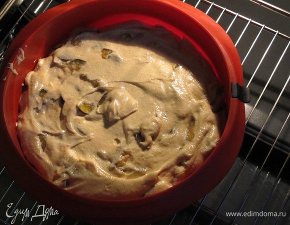 Выпекать в хорошо разогретой духовке на 190 град. в форме смазанной маслом примерно час.