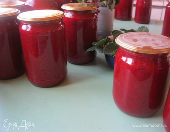 Горячую заправку разложить по простерилизованным баночкам и закатать.
* У нас получилось 10 литров заправки)))

Вкусных Вам заготовок)