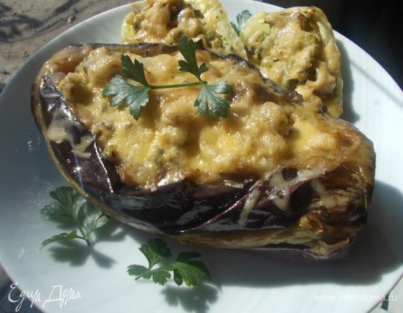 Вот наш баклажан и перчики в придачу!